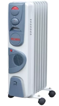 Маслянный радиатор обогреватель электрический Ресанта ОМ-7НВ купить в Надыме