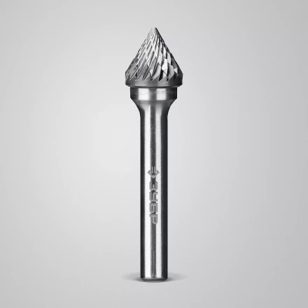 Зубр Твердосплавная борфреза J - зенкер с вершиной 60°, 12 х 10 мм (28808-12-10) купить в Надыме