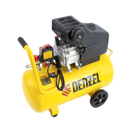 Компрессор воздушный, прямой привод DC1500/50, 1.5 кВт, 50 литров, 220 л/мин Denzel 58161 купить в Надыме