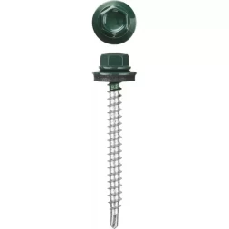 Саморезы СКД кровельные, RAL 6005 зеленый насыщенный, 35 х 4.8 мм, 1 800 шт, для деревянной обрешетки, STAYER 30300-48-035-6005