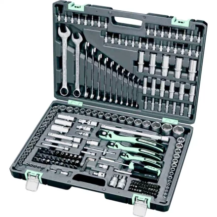 Набор инструмента 1/4 3/8 1/2 Cr-V S2 усиленный кейс 216 предметов STELS 14115 купить в Надыме