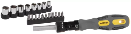 Набор STAYER Отвертки "MAX-GRIP", Cr-V, реверсивно-рычажная, 20 предметов 2585-H20 G купить в Надыме
