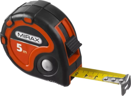 Рулетка MIRAX, 3 стопора, двухкомпонентный пластиковый корпус, 5мх25мм 34013-05-25 купить в Надыме