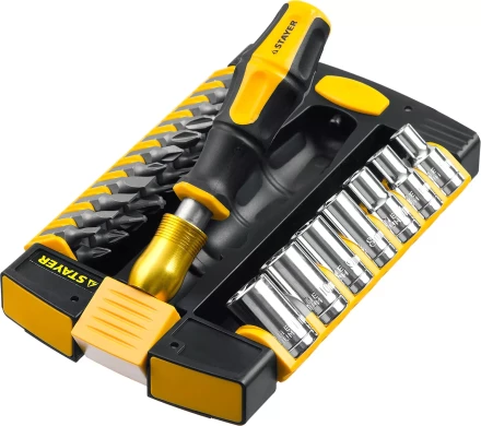 Набор STAYER "MASTER" HERCULES: Отвертки, Cr-V, эргономичная двухкомпонентная рукоятка, 30предм, в боксе 25055-H30 купить в Надыме