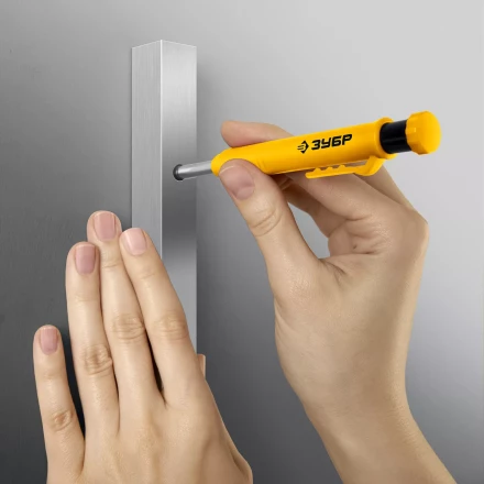 ЗУБР АСК желтый, d 2,8 мм, HB, 6 сменных грифелей, автоматический карандаш (06311-5) купить в Надыме