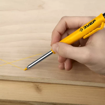 ЗУБР АСК желтый, d 2,8 мм, HB, 6 сменных грифелей, автоматический карандаш (06311-5) купить в Надыме