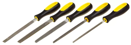 Набор STAYER &quot;PROFI&quot;: Напильники с двухкомпонентной рукояткой,плоский,полукруглый,трехгран,квадратный,круглый,№2,150мм 1681-15-H5_z01 купить в Надыме