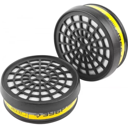 Фильтр ЗУБР "ЭКСПЕРТ" сменный для респираторов и масок, тип B1E1 от кислых газов, 2шт 11131 купить в Надыме