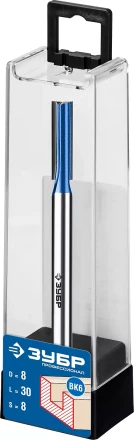ЗУБР 8 x 30 мм, хвостовик 8 мм, фреза пазовая прямая с нижними подрезателями, Профессионал (28755-8-30) купить в Надыме