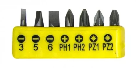 Отвертка со вставками 1/4&quot;,  8 предметов 1/48 19853 купить в Надыме