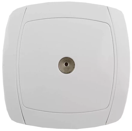 Розетка СВЕТОЗАР "CITY LIGHT" телевизионная одинарная в сборе, цвет белый SV-54215-W купить в Надыме