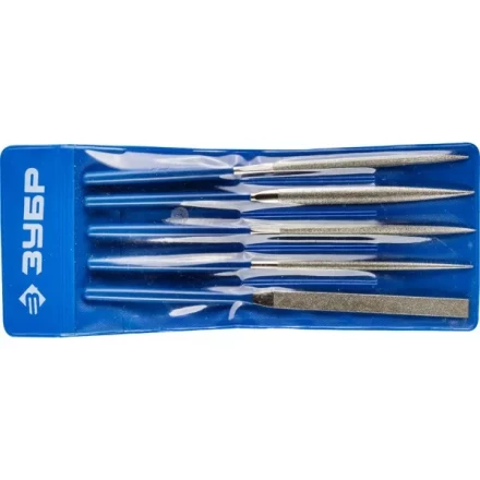 Набор ЗУБР "ЭКСПЕРТ" Надфили с алмазным напылением в пакете PVC, P 140, 160х80мм, 5 предметов 33386-160-H5 купить в Надыме