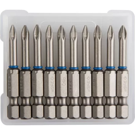 Биты ЗУБР "ЭКСПЕРТ" торсионные кованые, обточенные, хромомолибденовая сталь, тип хвостовика E 1/4", PZ1, 50мм, 10шт 26013-1-50-10 купить в Надыме