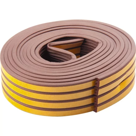 Уплотнитель 6 м профиль "E" коричневый СИБРТЕХ 93944 купить в Надыме