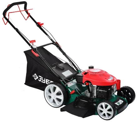 Газонокосилка ЗУБР бензиновая, самоход, 10 ступ. (25-75мм), 65л травосборник, мульчирование, 173см3, 510мм, 4.3кВт ЗГКБ-510СТ купить в Надыме