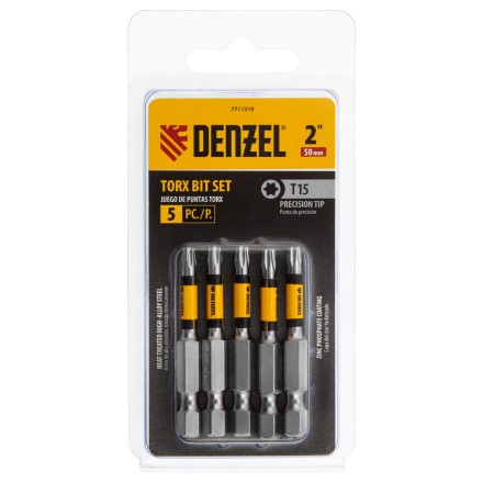 Бита T15x50, 5 шт. Denzel 7711319 купить в Надыме