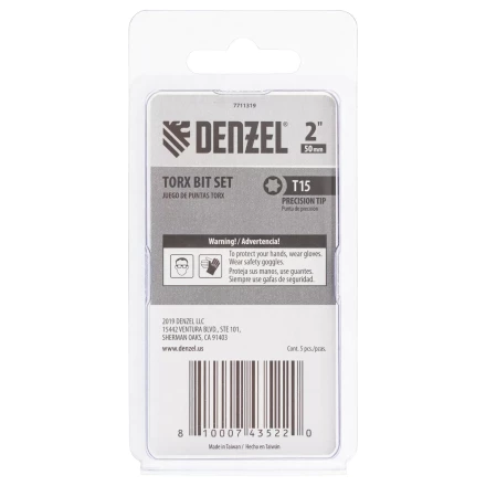 Бита T15x50, 5 шт. Denzel 7711319 купить в Надыме
