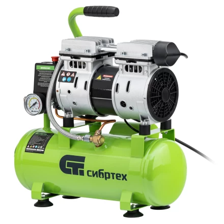 Компрессор безмаслянный малошумный Сибртех МБ 750/10,750 Вт, 10 л, 150 л/мин 58001 купить в Надыме