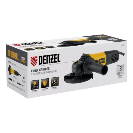 Машина шлифовальная угловая Denzel AG125-1500 26907, 1500 Вт, 125 мм, 3000-11000 об/мин купить в Надыме
