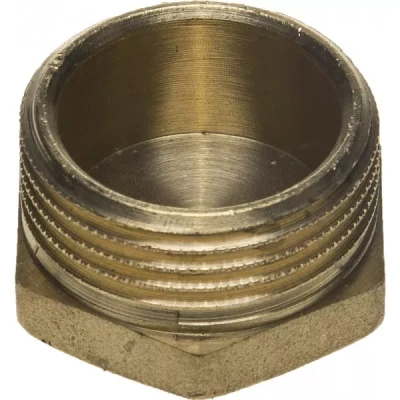 Заглушка GENERAL FITTINGS латунь, 6-ти гранная головка, наружная резьба, 1" 51098-S-1
