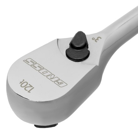 Ключ-трещотка 1/2&quot; Gross 14052, CrV, 120 зубьев, цельнометаллический, хром купить в Надыме