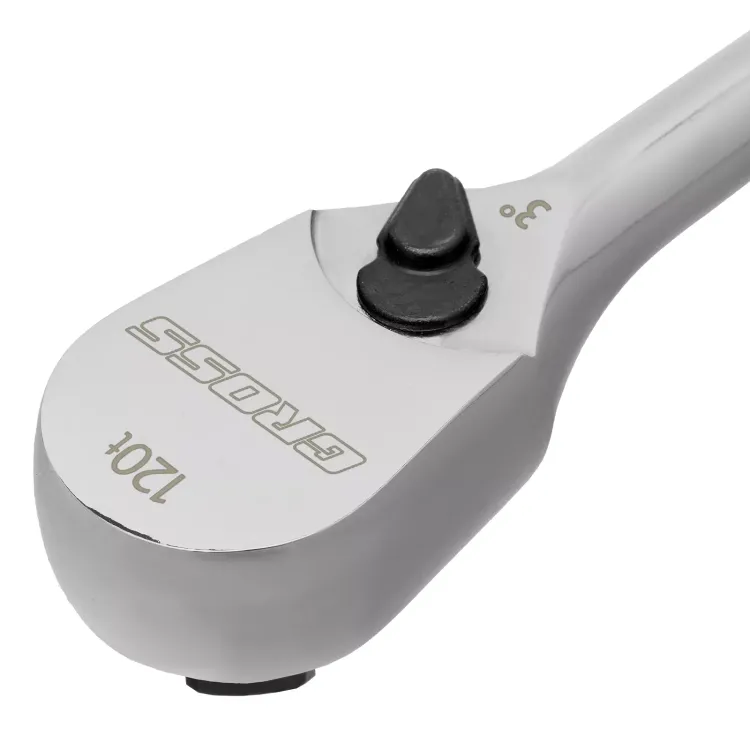 Ключ-трещотка 1/2" Gross 14052, CrV, 120 зубьев, цельнометаллический, хром купить в Надыме