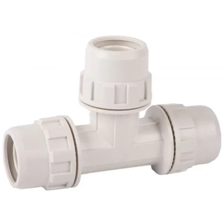 Тройник ЗУБР "ШиреФит" соединительный "штуцер с гайкой - штуцер с гайкой - штуцер с гайкой", 26мм 51505-26 купить в Надыме