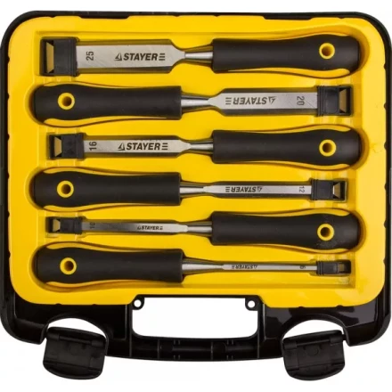 Набор cтамесок с двухкомпонентными ручками, 6/10/12/16/20/25мм, 6шт, STAYER Profi 18205-H6 купить в Надыме