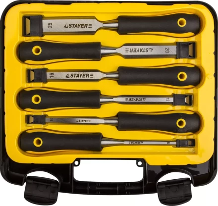 Набор cтамесок с двухкомпонентными ручками, 6/10/12/16/20/25мм, 6шт, STAYER Profi 18205-H6 купить в Надыме
