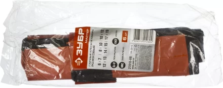 Набор ЗУБР "МАСТЕР": Ключ гаечный рожковый, Cr-V сталь, хромированный, 6-19мм, 6шт 27010-H6 купить в Надыме