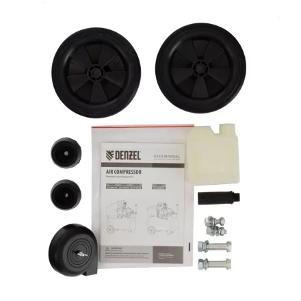 Компрессор воздушный прямой привод DC1700/50, 1.7 кВт, 50 литров, 260 л/мин Denzel 58164 купить в Надыме