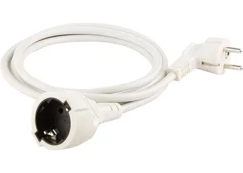 Удлинитель бытовой с заземлением, 3*1,5мм*2м, 1 прорезиненная розетки, 16A, STERN 95716 купить в Надыме