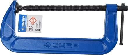 Струбцина  ЗУБР "ПРОФЕССИОНАЛ" тип "G", корпус - ковкий чугун. 250мм 32245-250_z01 купить в Надыме