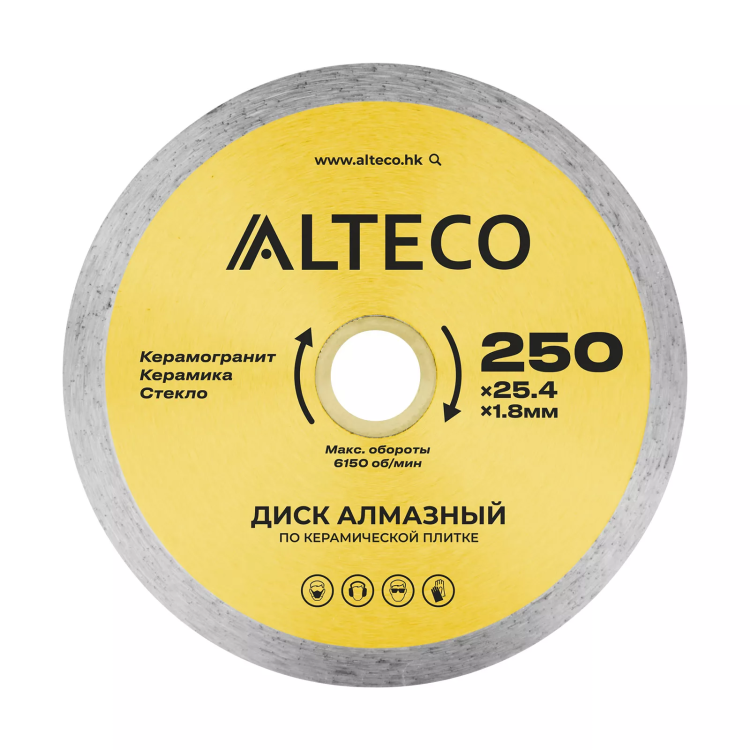 Диск алмазный по керамической плитке ALTECO 250x25.4x1.8 мм 66528 купить в Надыме