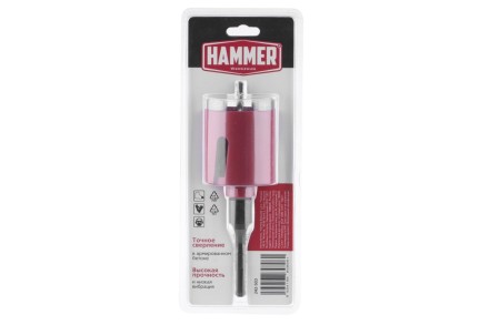 Коронка алмазная HAMMER Ф 68мм (242-503) купить в Надыме