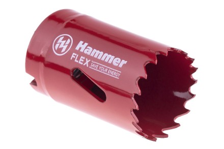 Коронка биметаллическая HAMMER Ф32х38мм 5/8&quot; BiMETALL (224-006) купить в Надыме