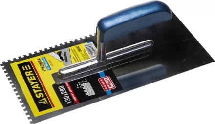 Гладилка STAYER "PROFI" нержавеющая с деревянной ручкой, зубчатая, 8х8мм 0802-08 купить в Надыме