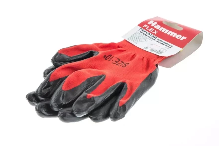 Нейлоновые перчатки с нитриловым покрытием HAMMER 230-030 купить в Надыме