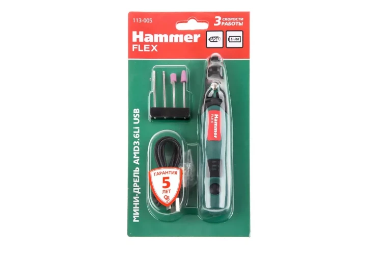 Мини-дрель HAMMER AMD3.6Li USB купить в Надыме