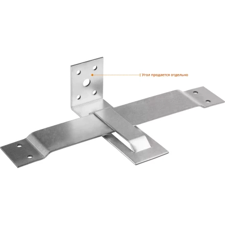 ЗУБР СОС-2.0, 40 x 210 (150) x 2 мм, пластина, скользящая опора для стропил (310166-150) купить в Надыме