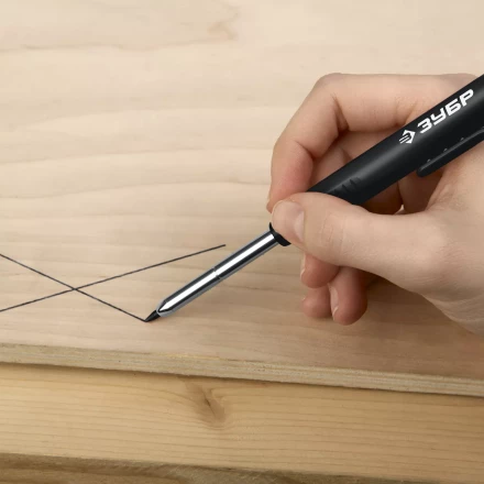 ЗУБР АСК черный, d 2,8 мм, HB, 6 сменных грифелей, автоматический карандаш (06311-2) купить в Надыме