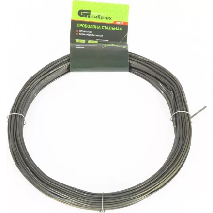 Проволока стальная 30 м вязальная термообработанная 2,0 мм Сибртех 84913 купить в Надыме