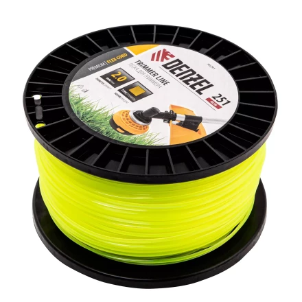 Леска для триммера квадрат, 2,0мм х 251м, на DIN катушке FLEX CORD// Denzel 96291 купить в Надыме