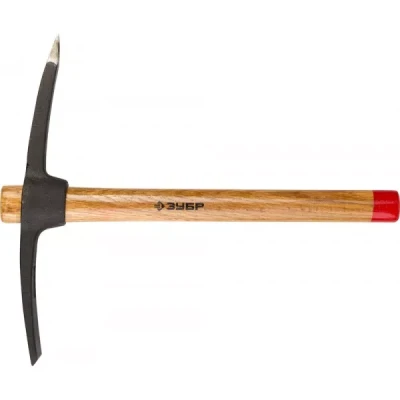 Кирка ЗУБР "МАСТЕР" кованая, с обратной деревянной рукояткой, 600г 20177-06