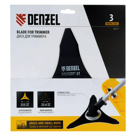 Диск для триммера, 255 х 25,4 3 лезвия Denzel 96377 купить в Надыме