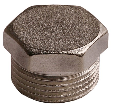 Заглушка GENERAL FITTINGS никелированная латунь, 6-ти гранная головка, наружная резьба, 1&quot; 51097-S-1 купить в Надыме