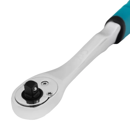 Ключ-трещотка 1/4" Gross 14053, CrV, 90 зубьев, усиленный, хром купить в Надыме