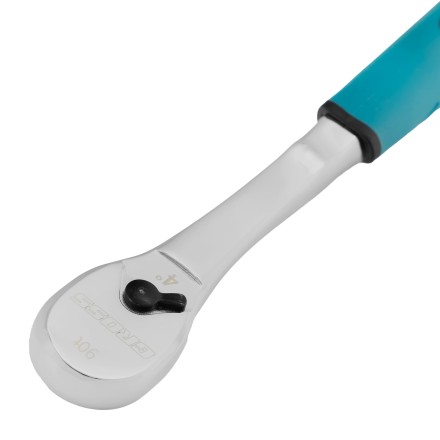 Ключ-трещотка 1/4&quot; Gross 14053, CrV, 90 зубьев, усиленный, хром купить в Надыме
