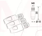 Наконечник к гор. п/а M8, d.1,0 мм L30 (тело 10) Cu-Cr-Zr Aurora купить в Надыме