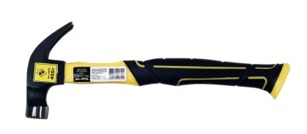 Молоток гвоздодер 450 грамм с фиберглассовой рукояткой и магнитом Энкор 23022 купить в Надыме